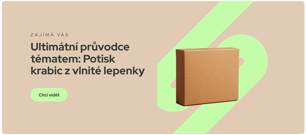 Potisk krabic z vlnité lepenky - banner